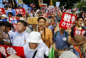Japanese stage large rally to protest controversial security bills